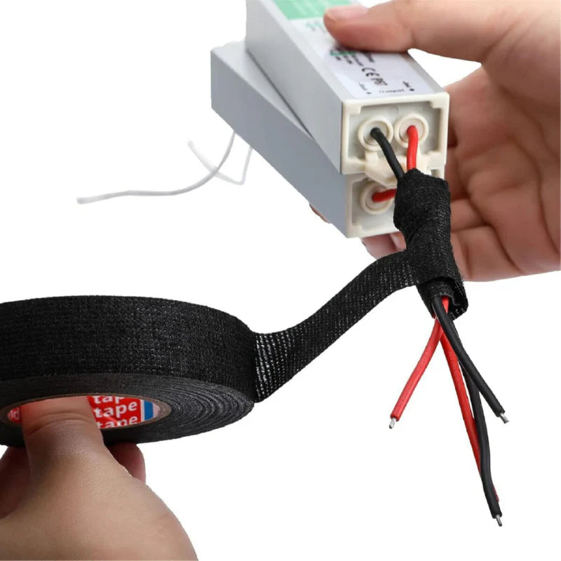 CINTA ADHESIVA DE TELA PARA CABLES Y ARNESES ELÉCTRICOS. (SET DE 8 UNDS.) TAPE TESA 51608. RESISTENC