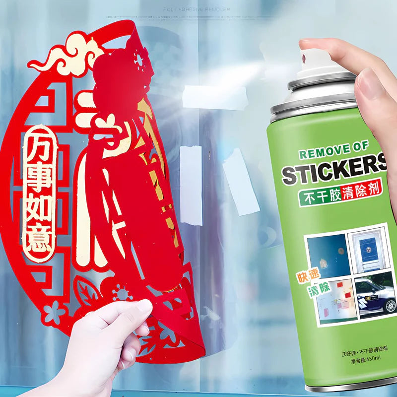REMOVEDOR DE STICKERS ADHESIVOS PEGATINAS TAPES EN SPRAY AEROSOL 450ML