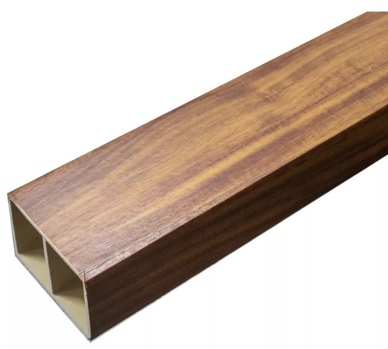 PERGOLA DECORATIVA TUBO WPC 2X4 LIGHT WOOD RECTANGULAR 100X50X2900MM