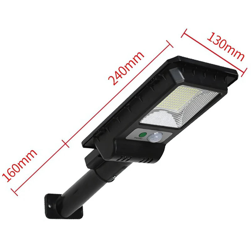 LÁMPARA SOLAR PARA 40M² 120 LED CON SENSOR DE MOVIMIENTO. FOCO CON PANEL SOLAR PARA EXTERIORES. LUZ