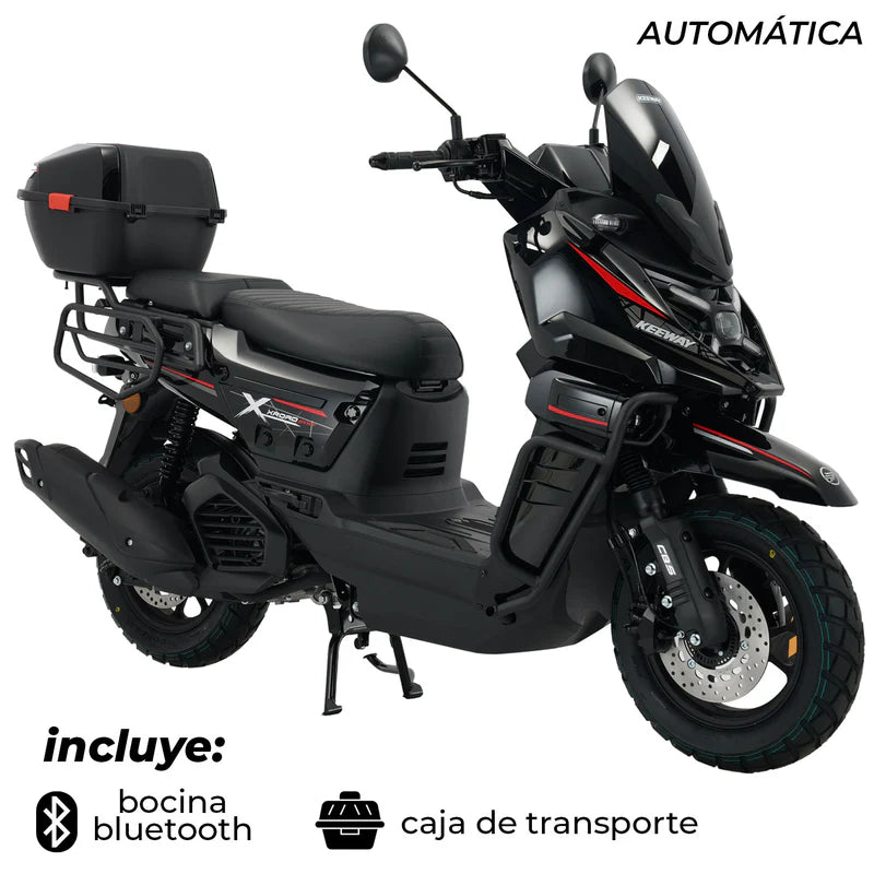 MOTO SCOOTER XROAD 200 KEEWAY COLOR NEGRO MOTOR MONOCILINDRO 4 TIEMPOS, 2 VÁLVULAS, TANQUE 7.5 AUTOM