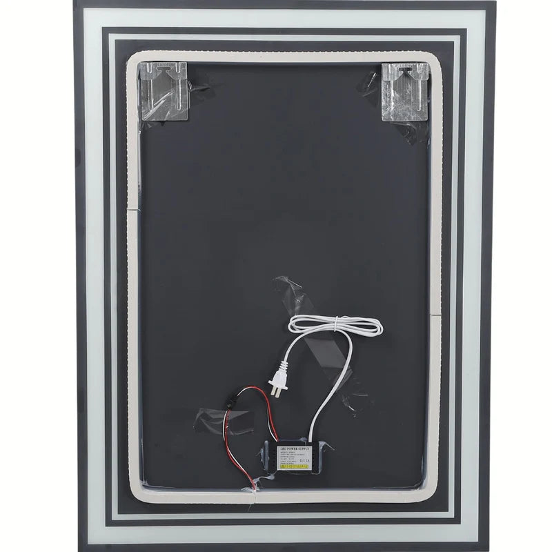 ESPEJO LED TÁCTIL DE PARED 60X80 CM CON 3 TONOS DE LUZ Y ENCHUFE USA 110V ESPEJO BAÑO MODERNO.