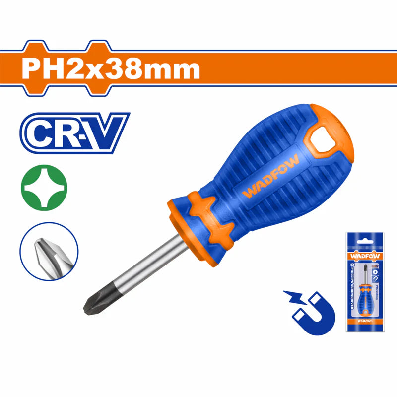 DESTORNILLADORES PHILLIPS CR-V. MANGO REDONDO. MAGNÉTICO.