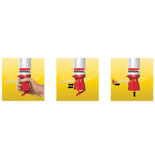 ESPUMA EXPANSIVA AISLANTE SOUDAL GENIOUS GUN 600ML. MODELO PATENTADO CON CIERRE