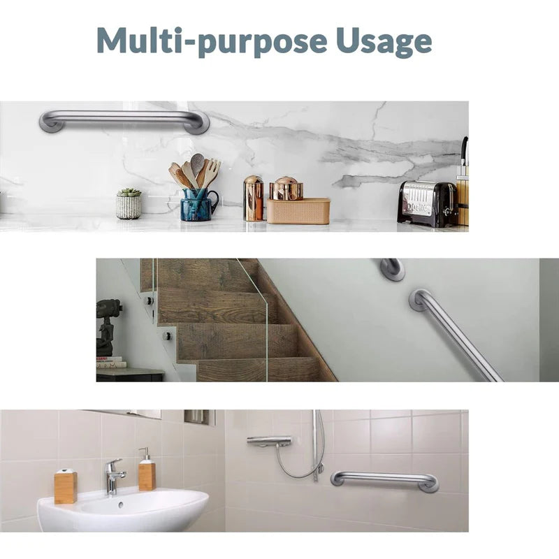 BARRA DE SEGURIDAD APOYO INOXIDABLE PARA BAÑO 104CM ANTIDESLIZANTE PARA DUCHA, WC Y ESCALERAS. SOPOR