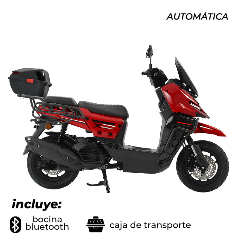 MOTO SCOOTER XROAD 200 KEEWAY COLOR ROJO MOTOR MONOCILINDRO 4 TIEMPOS, 2 VÁLVULAS, TANQUE 7.5 AUTOMÁ