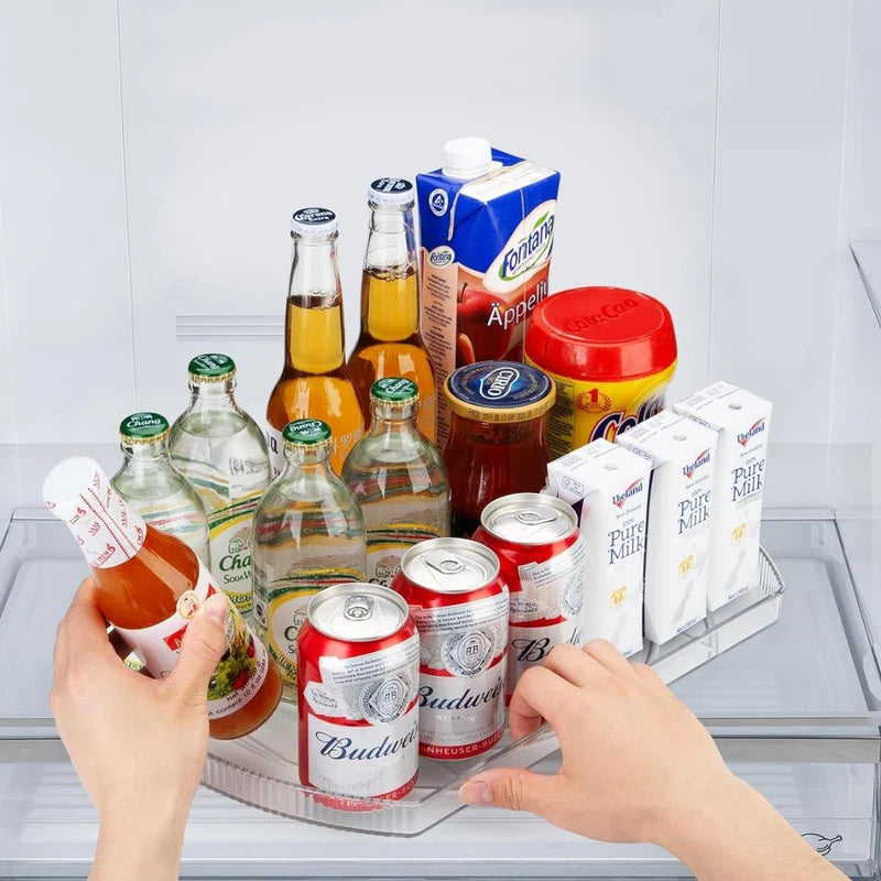 BANDEJA GIRATORIA DESLIZABLE ORGANIZADOR DE REFRIGERADOR DE 16.5X11.1X1.4 (41.9X 28.2X3.6 CM) DE P