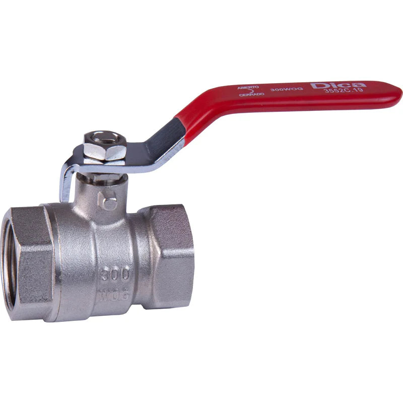 LLAVES DE PASO VÁLVULA DE BOLA 300PSI. CUERPO LATÓN.