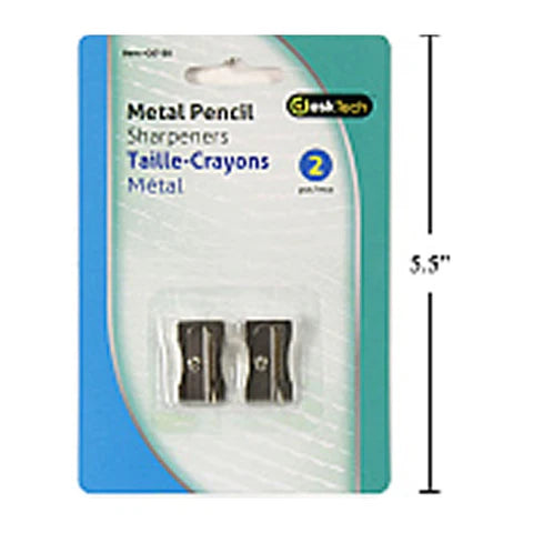 DESK TECH SACAPUNTAS DE METAL DE 2 PIEZAS