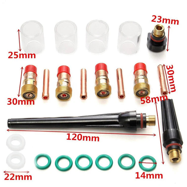 KIT GAS LENS TRANSP 1/16"