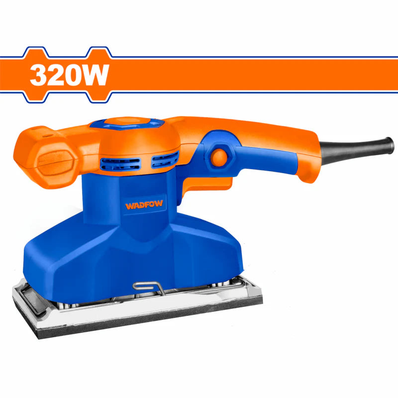 LIJADORA DE PALMA ELÉCTRICA 320W. 110-120V. BASE: 7"X3-1/2". INCLUYE 1 HOJA DE PAPEL PARA LIJAR.