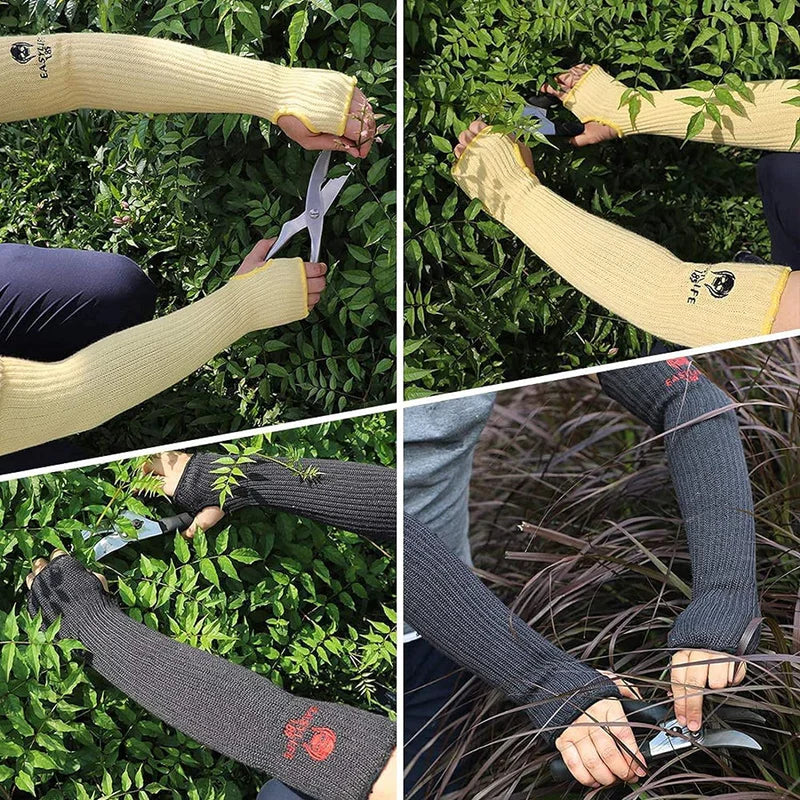 MANGAS DE KEVLAR PARA SOLDAR, RESISTENTE A CORTES, DE 18'', ANTICORTES COLOR NEGRO ( SE VENDE POR PA