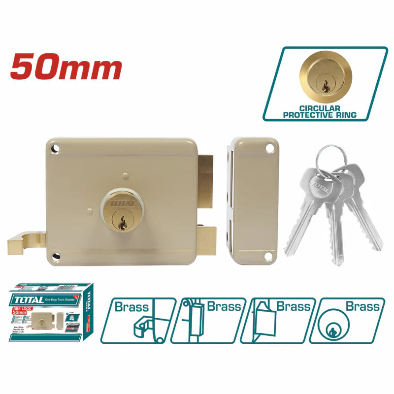 CERRADURA DE SOBREPONER PARA PUERTAS DE MADERA. DERECHA DE 50MM