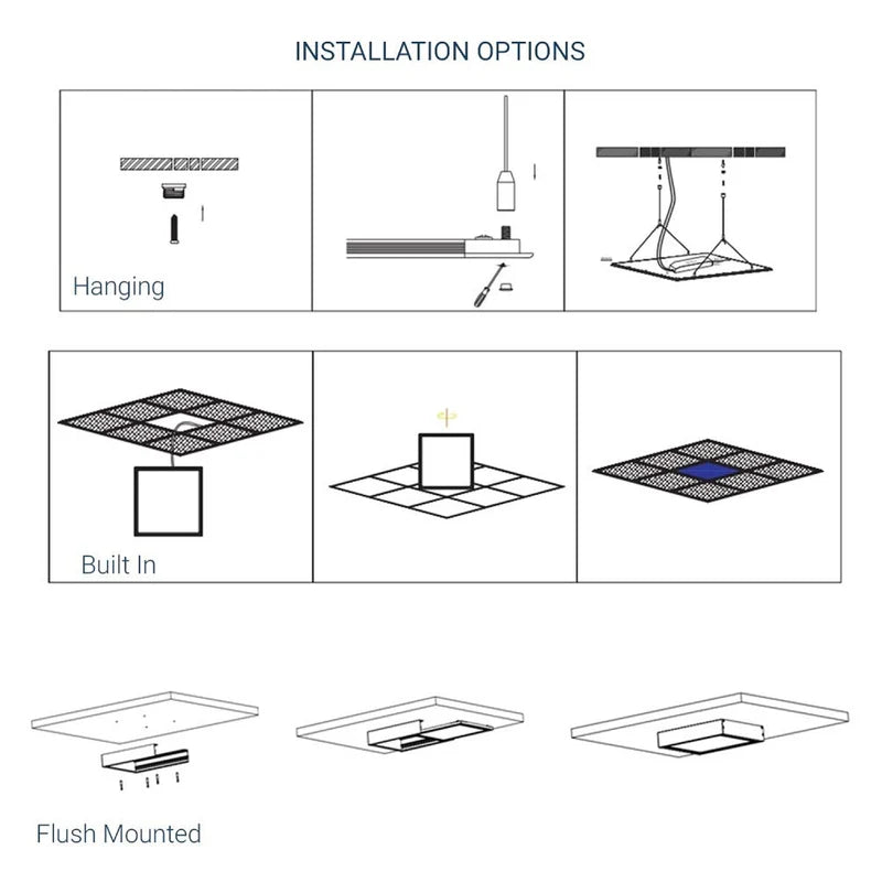 LAMPARA PANEL LED CUADRADA DE 600X600X12 MM. 48 WATT CAPACIDAD. 120VOLT - 60HZ.