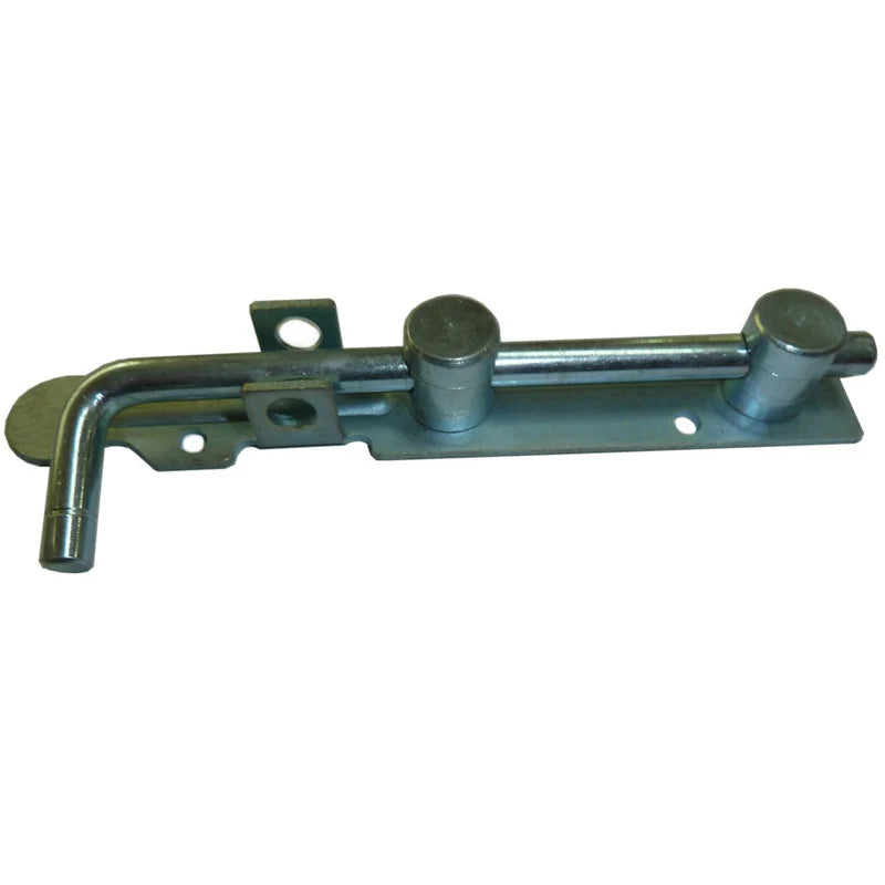 PASADOR TIPO PERNO CERROJO INTERNO DE BARRA EN FORMA DE L CON OREJAS PARA CANDADO PARA PUERTAS 145MM