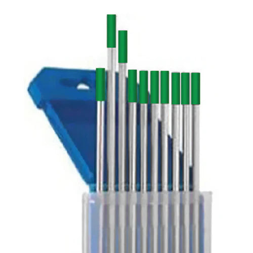 3.2 MM TUNGSTENOS VERDES PUROS SIN ADITIVOS WP 175MM. PAQUETE DE 10 PCS.NO FUNCIONA EN INVERTERS