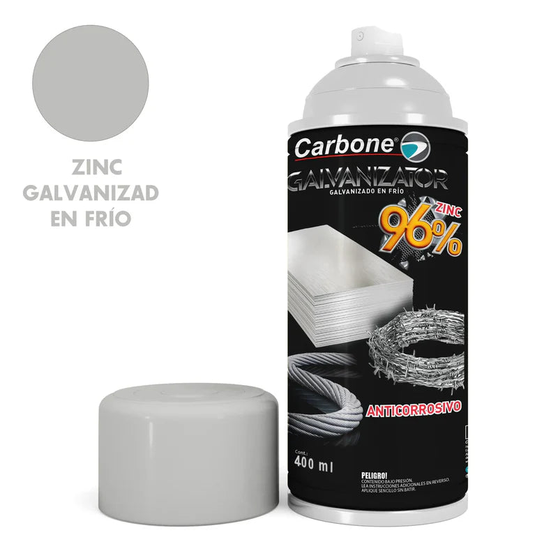 GALVANIZADO EN FRIO SPRAY GALVANIZATOR AEROSOL 280ML. POTENTE ANTICORROSIVO 96% ZINC PURO