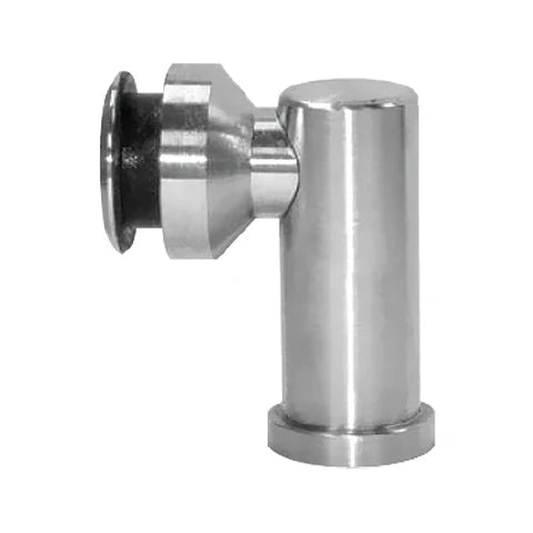 CONECTOR ECONOMICO MURO VIDRIO. 304 SATIN. 52 MM PERFOR. 26 MM