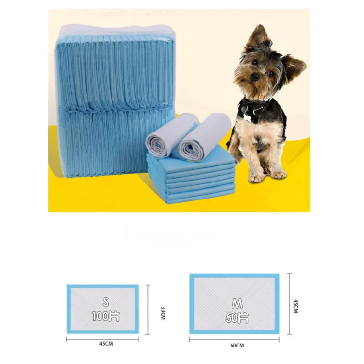 PAD DE ENTRENAMIENTO DESECHABLES PARA MASCOTAS. TALLA M. 60X45CM. 50 PAD POR PAQUETE.