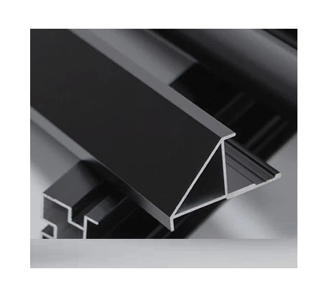 PERFIL REMATE ESQUINA RECTO 45 LAMINAS DE 8MM BAMBU WPC PVC 3M LONG NEGRO