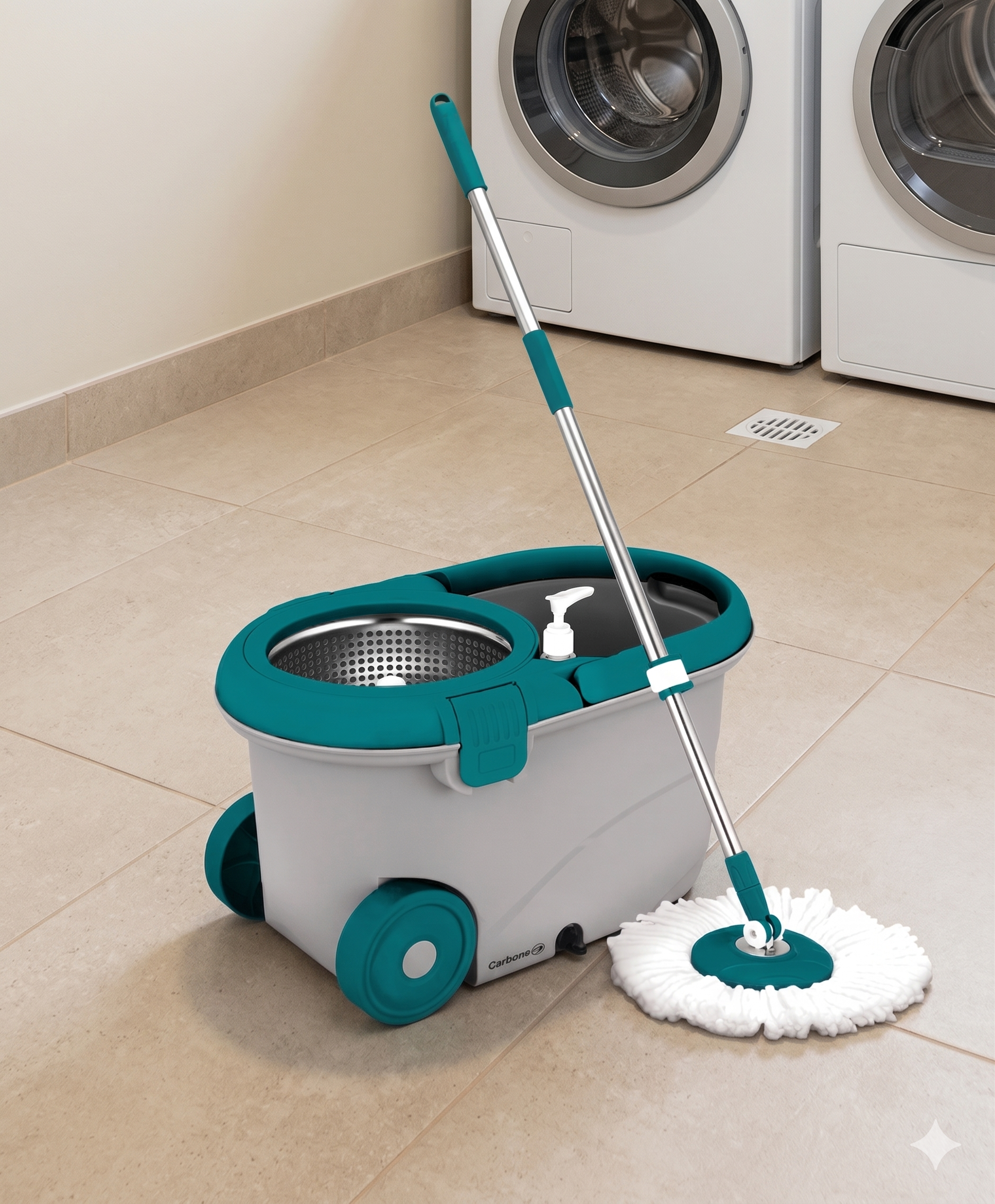 TRAPEADOR SPIN AND MOP GIRATORIO CON TINA DE 5 LTS