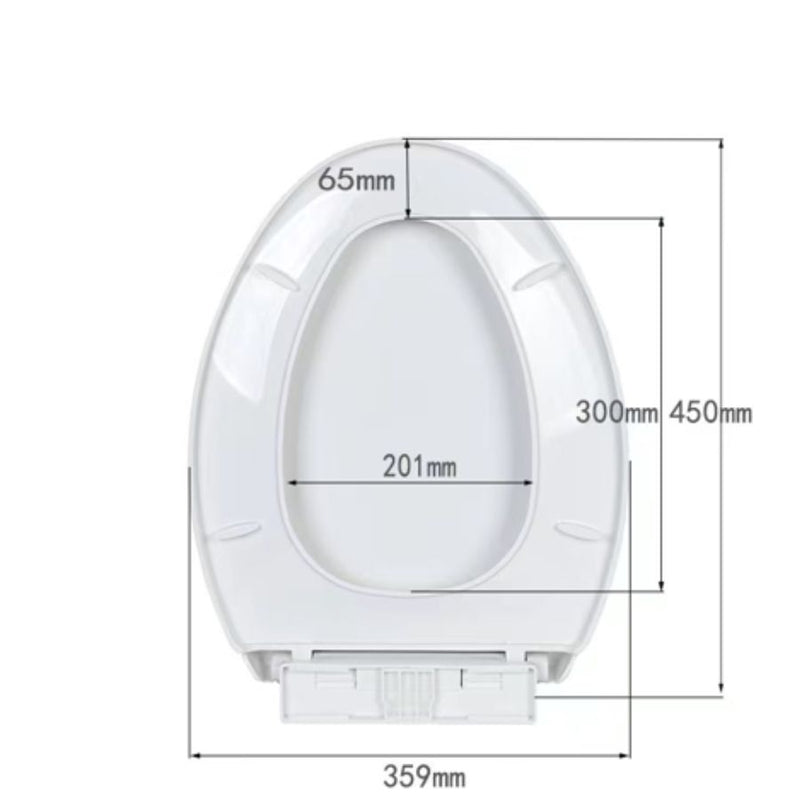 TAPA PARA INODORO ASIENTO COLOR BLANCO 17.7" (450 MM) CAIDA LENTA TAPA PARA POSETA LARGA