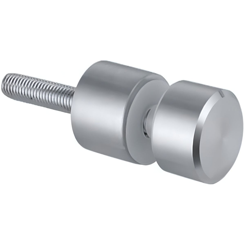 BOTON PARA BARANDAS VIDRIO DE 8 A 12 MM. ACERO INOXIDABLE SATINADO SOLIDO