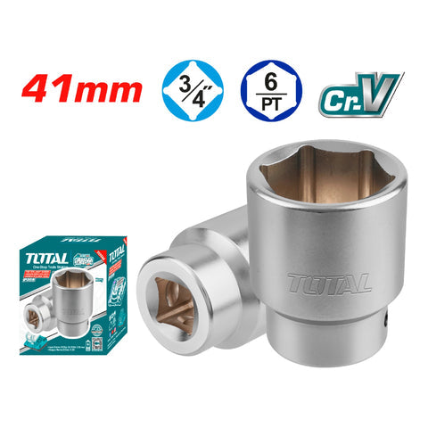 SOCKETS DADOS HEXAGONALES 3/4" CR-V CON TRATAMIENTO TERMICO 6PTS. MILIMETRICOS