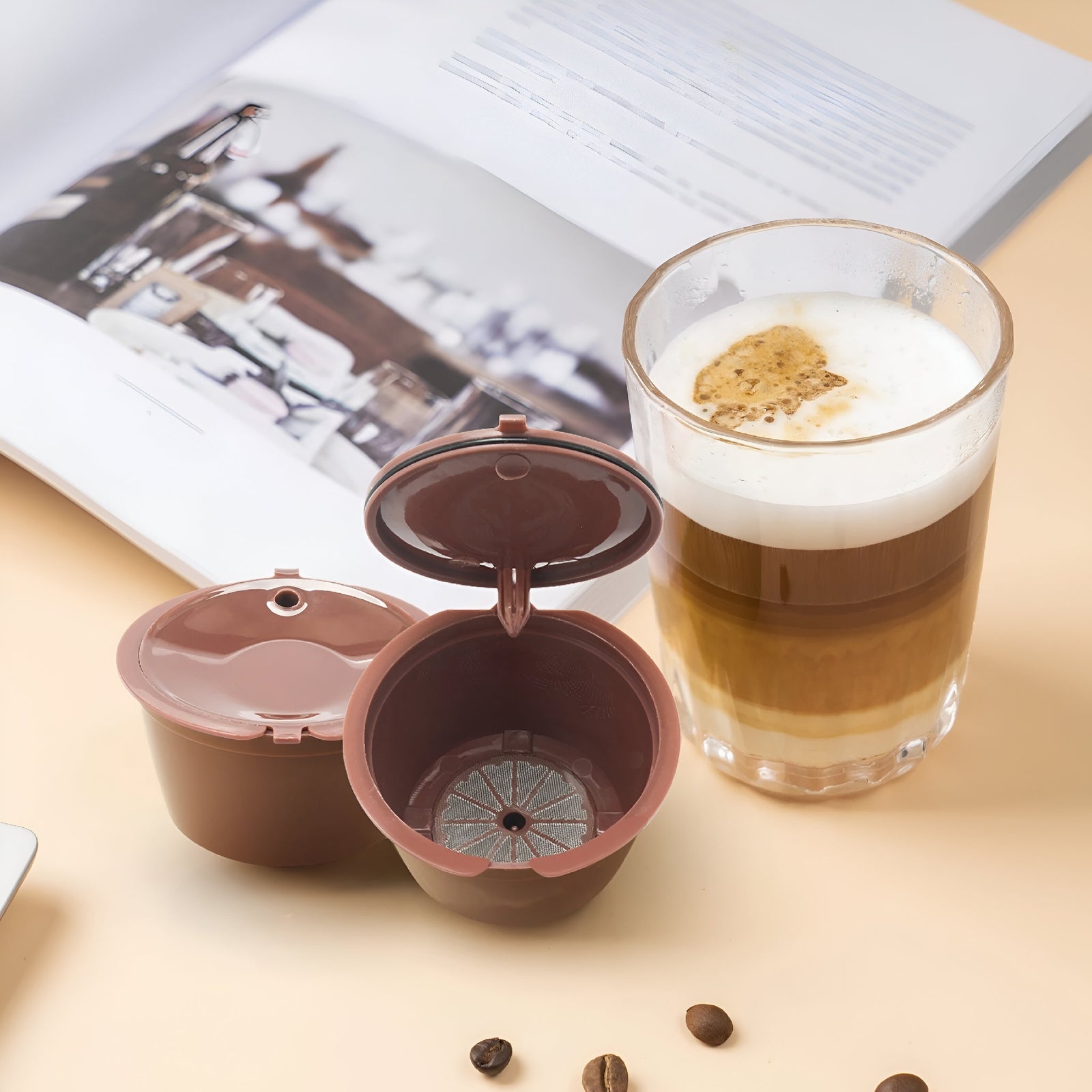 (1 UNID.) CñPSULA DE CAFñ DOLCE GUSTO REUTILIZABLES DE PLÁSTICO.