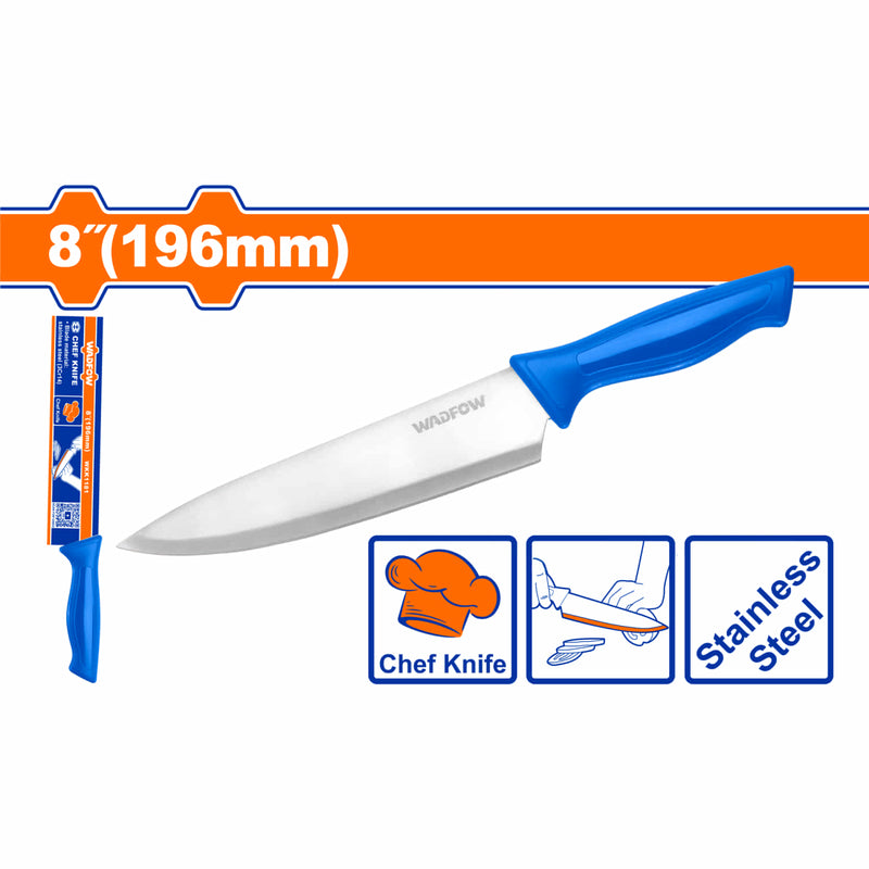 CUCHILLO DE COCINA CHEF 8" ACERO INOXIDABLE. IDEAL PARA CORTAR, REBANA
