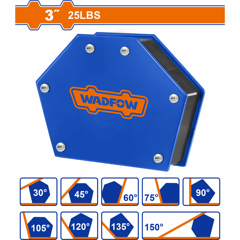 SOPORTE DE SOLDADURA ESCUADRA MAGNETICA DE 3". ANGULOS: 30°, 45°, 60°,