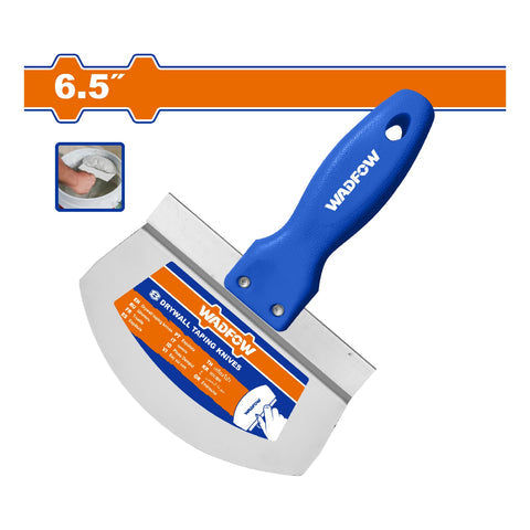 ESPATULA PARA DRYWALL 6. 5" ACERO INOXIDABLE CON HOJA CONTORNEADA. IDEAL PARA ENMASILLAR YESO.