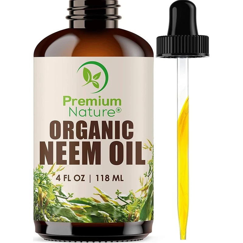 ACEITE DE NEEM PURO 100% ORGÁNICO PARA PLANTAS, PRENSANDO EN FRIO. 4OZ.