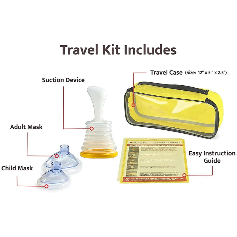 DISPOSITIVO ANTIAFIXIA. APARATO DE SUCCIÓN. KIT DE RESCATE DE ASFIXIA. INCLUYE 2 MASCARILLAS.