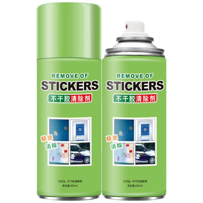 REMOVEDOR DE STICKERS ADHESIVOS PEGATINAS TAPES EN SPRAY AEROSOL 450ML