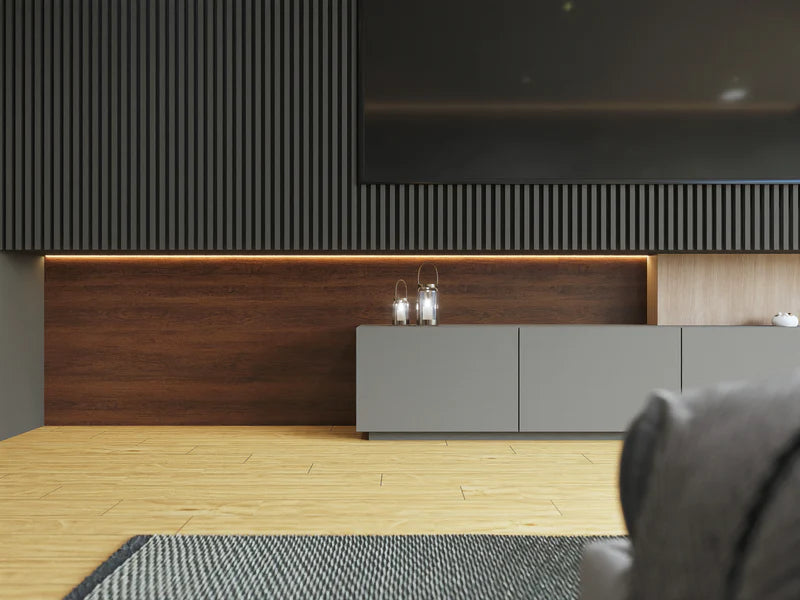 PANEL DECORATIVO WPC BAMBU 1.22 M X 2.80 M X 5 MM MADERA NOGAL