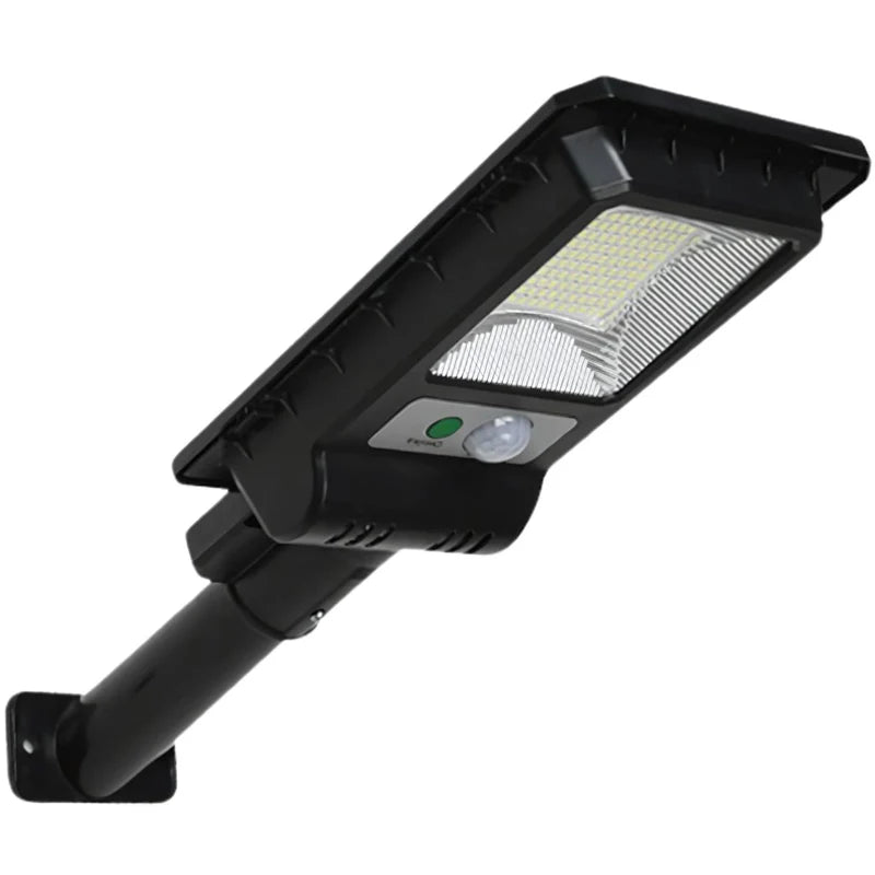 LÁMPARA SOLAR PARA 40M² 120 LED CON SENSOR DE MOVIMIENTO. FOCO CON PANEL SOLAR PARA EXTERIORES. LUZ