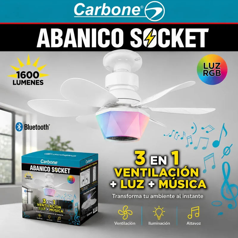 PROMO ABANICO SOCKET 20" BLANCO
