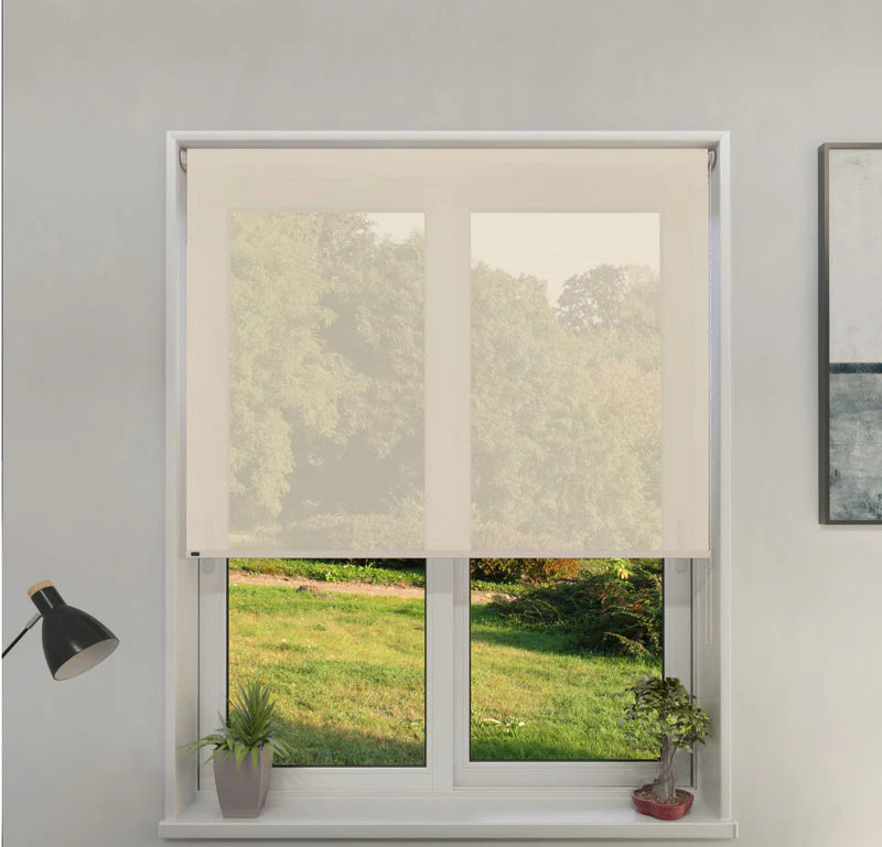 PERSIANAS ROLLER SUN SCREEN BLANCO SLOOP INSPIRE SEMI TRANSPARENTE DEJA PASAR ALGO DE LUZ