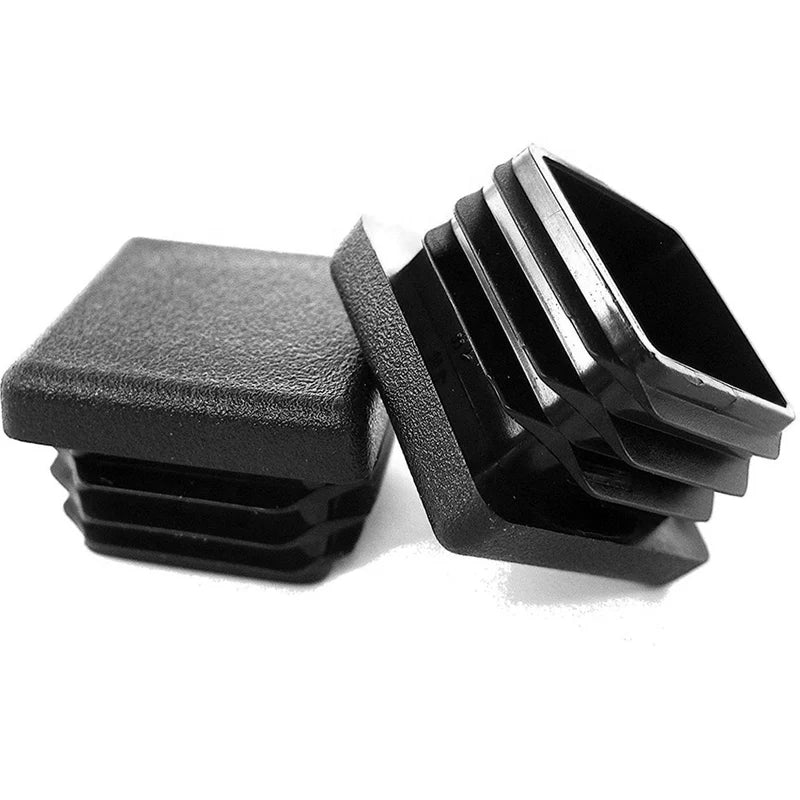 TAPA DE PLASTICO NEGRA DE 50 X 50 MM ( 2" X 2" ) PARA TUBO CUADRADO