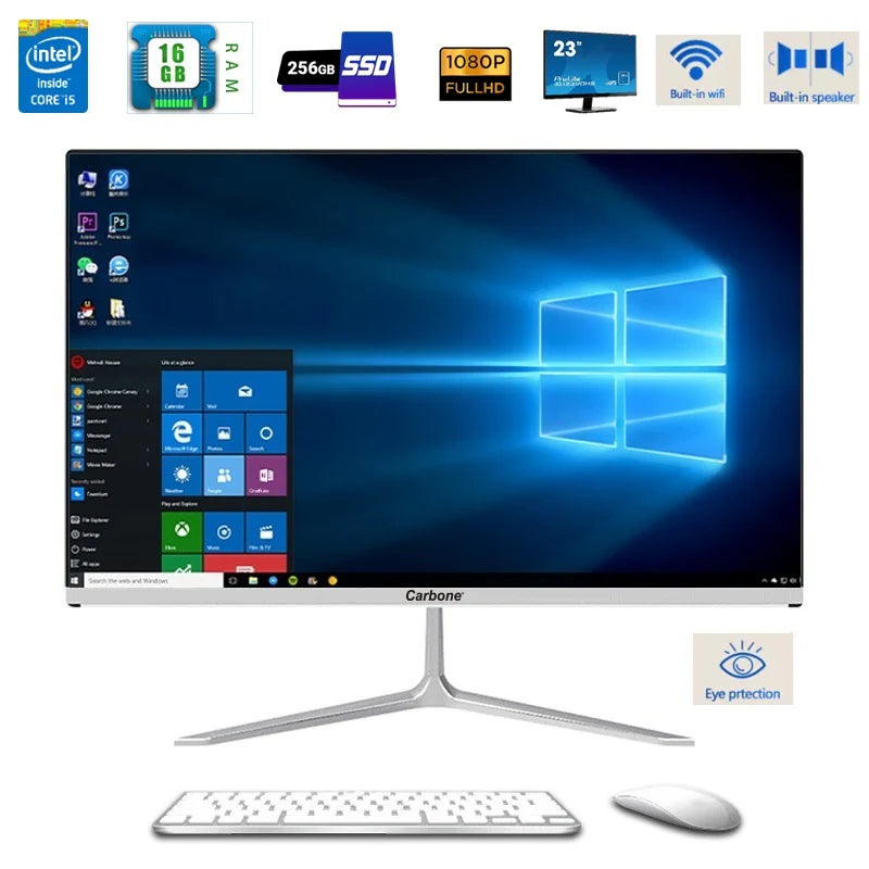 COMPUTADORA ALL IN ONE TODO EN UNO DE ESCRITORIO INTEL I5 16GB RAM, 256GB SSD PANTALLA 23.6”