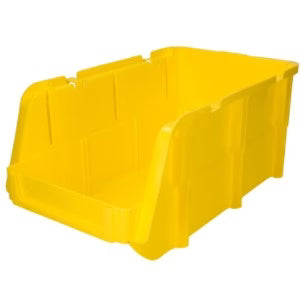 CAJA APILABLE DE ALMACENAJE PLÁSTICA AMARILLA 11X6.5X5" SURTEK