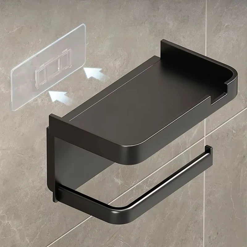 PORTARROLLOS DE PAPEL HIGIÉNICO CON BANDEJA SOPORTE PARA CELULAR.