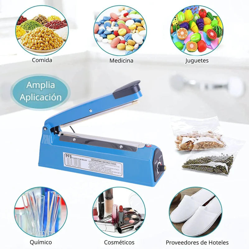 SELLADORA IMPULSO TÉRMICA LINEAL ELÉCTRICA DE 20CM CON REGULADOR DE TEMPERATURA 110V. MÁQUINA PARA S