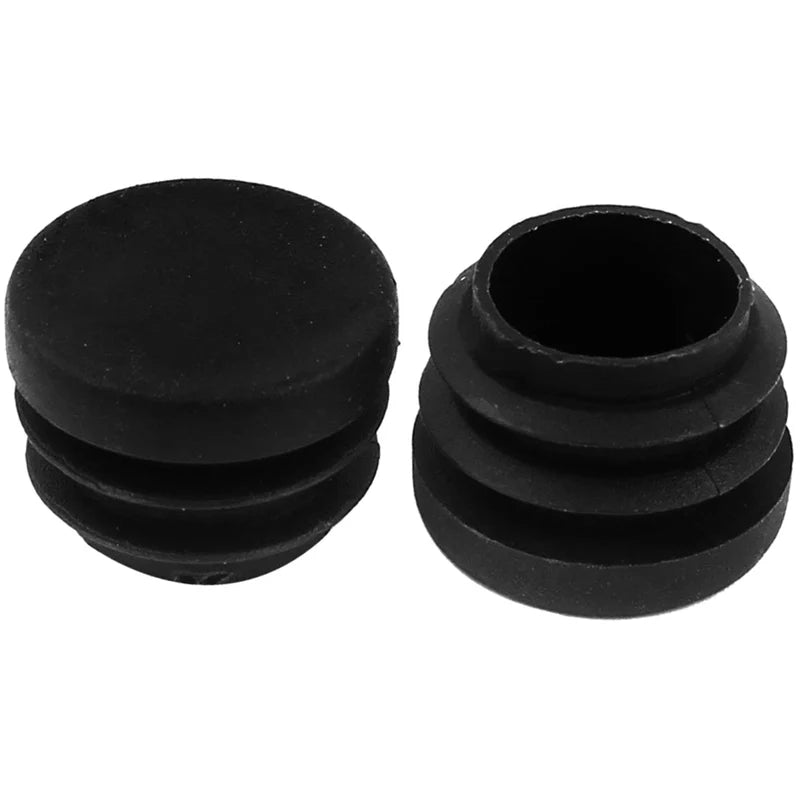TAPAS DE PLÁSTICO NEGRAS 76MM PARA TUBOS REDONDOS.