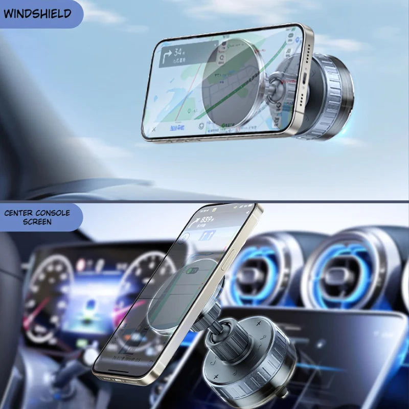 SOPORTE MAGNÉTICO PARA TELÉFONO CON SUCCIÓN AL VACÍO. BASE PARA CELULARES CON IMÁN.