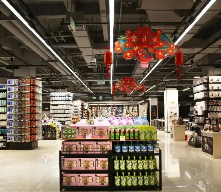 LAMPARA COLGANTE LINEAL COMERCIAL 1.5M BLANCA FROSTED 7000LM DIP 35-50W AJUSTABLE 4000K/5000K/6500K