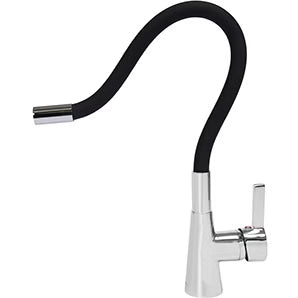 LLAVE DE FREGADOR FLEXIBLE EN NEGR