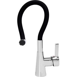LLAVE DE FREGADOR FLEXIBLE EN NEGR
