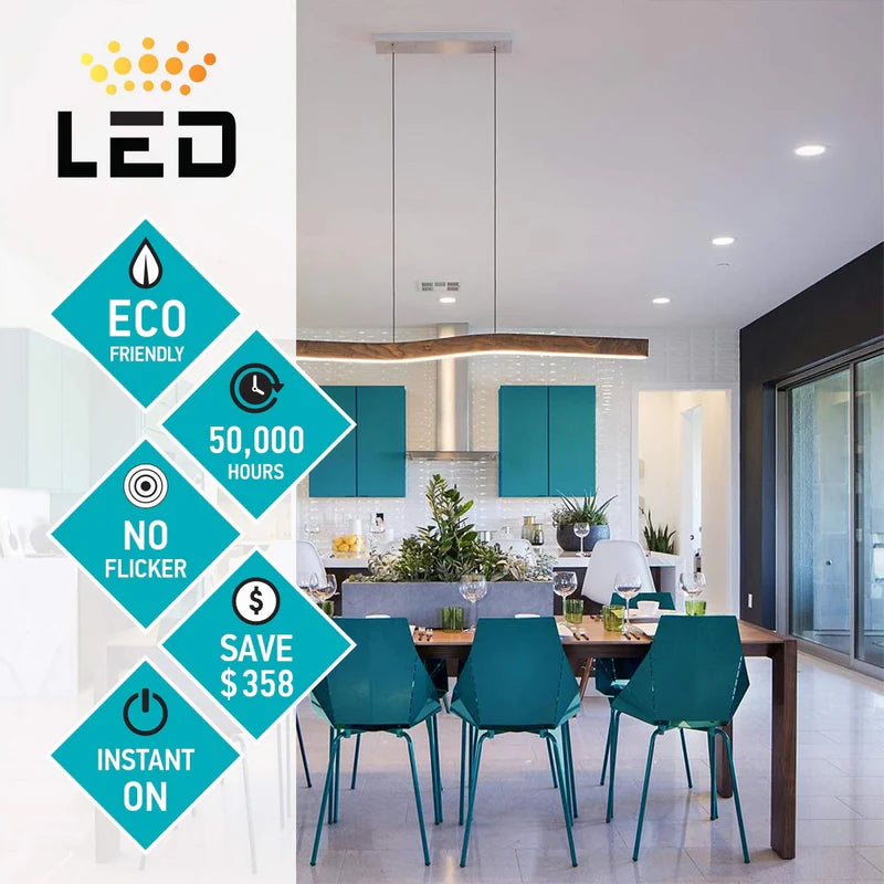 LAMPARA LED EMPOTRABLE REDONDA. 18 WATT. 120VOLT. 60HZ. LUZ BLANCA (6400K) 1250 LUMENS.